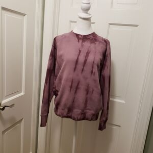 Spiritual Gangster x Peloton Purple Tie-Dye Raglan Crewneck Sweatshirt Medium